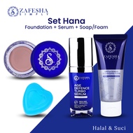 Zafesha Set Lengkap Jeragat : Foundation + Serum + Beauty Soap/Cleansing Foam
