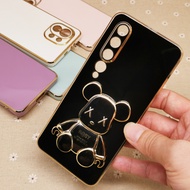 Carristo Xiaomi Mi 10T Mi 10T Pro Mi 10 Mi 10 Pro Cute Fat Bear Mobile Phone Stand With Gold Accent 