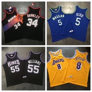 Dense Embroidery Basketball Jersey Vest Iverson Kobe Rodman Retro Jersey