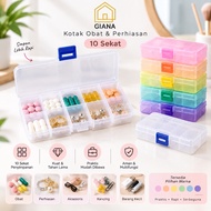 GIA Mini Storage Box 10 Compartments Multipurpose Box 10 in 1 Jewelry Box Accessories Box 10 Boxes