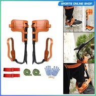 [Beauty] Tree Climbing with Gloves Straps Tree Climbing Equipment Tree Spikes Tree Gripper for Climbing Trees Cutting Tree Camping