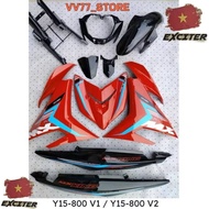 EXCITER 🇻🇳 Y15 V1 V2 COVERSET MX KING MERAH INDONESIA COVER DADA MERAH CILI STANDARD COVERSET MERAH 