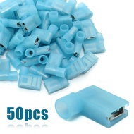 50pcs 16-14AWG Insulated Female Flag Crimp Terminal Connector Right Angle