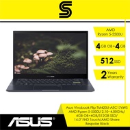 Asus 2-in-1 Laptop Vivobook Flip TM420U-AEC176WS Black/AMD Ryzen 5-5500U 4.00GHz/8GB/512GB SSD/14.0"