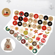 1PC Christmas Sticker Thank You Round Shape Sealing Sticker for Envelope Gift Package Sealing Lable- 4.5cm