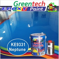 KE9331 NEPTUNE ( 5L ) Epoxy paint ( GREENTECH PAINT ) Cat Lantai ( 4L EPOXY Paint + 1L Hardener ) EPOXY FLOOR