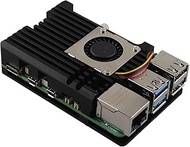 ZDE Aluminum Alloy Armor Case for Raspberry Pi 5 Passive Cooling Heat Dissipation Housing with Singl