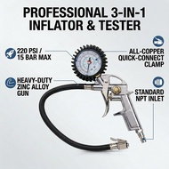 READY STOCK🔥 220PSI 3-in-1 Tire Inflator Pressure Gauge Air Compressor Gun Pengepam Tayar Kereta