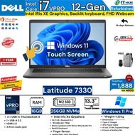 Dell Latitude 7330 Intel Core i7 12thGen TOUCH, 13.3" FHD, GPU Intel IRIS XE, Windows11, 16GBRAM, NV
