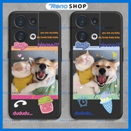 Oppo reno4 / reno5 / reno6 / reno7 / reno8 / reno10 / reno11 reno 3 / 4 / 5 / 6 / 7 / 10 / 11 F Z T pro plus 4G 5G bag Pair Of Cartoon Cases