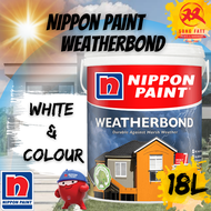 Nippon Paint Weatherbond (WHITE/COLOUR) 18L (Song Fatt) Exterior Wall/Weathershield/Jotashield/Easyw