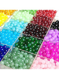 100 Piezas Cuentas De Imitación De Piedras Preciosas De Vidrio Multicolor De 8 Mm/10 Mm Translúcidas Para Hacer Pulseras Y Collares Diy