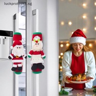 #  Decor#  2pcs/Set Christmas Refrigerator Handle Cover Snowman Elk Santa Kitchen Microwave Oven Dis