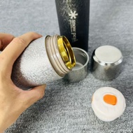 【全新】日本雪峰snowpeak戶外露營純覆鈦保溫杯泡茶杯茶水分離保溫杯商務男士燜茶水杯