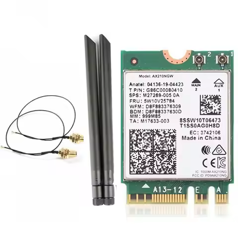 Classic-AX210NGW WIFI6E Wifi Card 5374Mbps Tri-Band 2.4G/5G/6G Bluetooth 5.2 MU-MIMO Wireless Networ