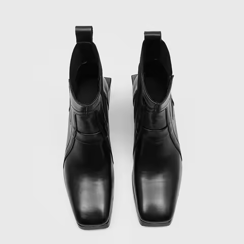 Boots Shoes Chelsea for Men Hot-selling Leather Chelsea Boots for Men Classical Mens Mid-Calf Boots 