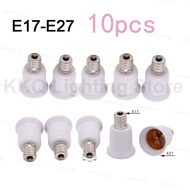 10pcs E17 to E27 Lamp Holder Converter Power Adapter Base Socket for LED Light Bulb Extend Extension