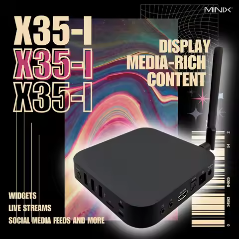 MINIX X35-i Max ,Android media player for digital signage , 4+32GB,WIFI6,watch dog, Wake On LAN, Aut