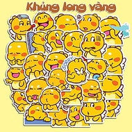 Sticker khủng long vàng Cắt Sẵn Hình Dán Trang Trí Mũ Bảo Hiểm Laptop Điện Thoại Ván Trượt Sổ tay No