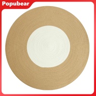 Cotton Rope Area Rug Braided Round Cat Scratching Rug Washable Vintage Floor Mat for Bedroom Living 