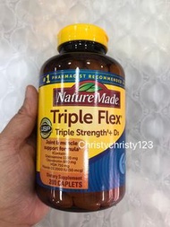 (大樽 200粒) ~Nature Made 三倍強效關節配方 葡萄糖胺+軟骨素 (Nature Made Triple Flex Triple Strength with D3) ~到期日: 202