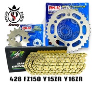 RKM 428 SPROCKET SET WITH ESR CHAIN FZ150 Y15ZR Y15 Y16ZR Y16 15ZR 16ZR RANTAI ESR O RING HEAVY DUTY