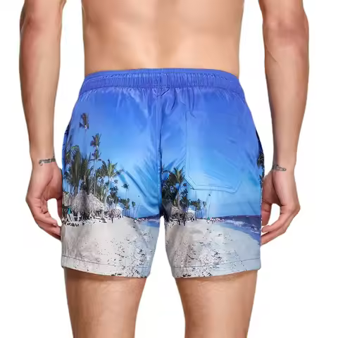 Seobean Swimsuit Man Short Swim Shorts Lined Men's Swimming Trunk Fast Dry Men Beach Board Surf Shor