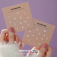 JYJIAYUJY 100% Whole Original Pure Silver S999 5MM Earrings A-Z Mini Letter Design In Stock High Qua