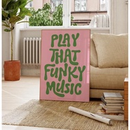 Play Fashionable Music Canvas Printing Retro 70s Music Pop Songs Wall Art Posters for Modern Living 