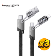 Remax Cable 2 in 2 รุ่น RC-C189 สายชาร์จ 65W Type-C / USB / L ชาร์จเร็ว มีประกันศูนย์ไทย