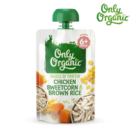 Only Organic ไก่ ข้าวโพดหวาน &amp; ข้าวกล้อง Organic Baby Foods 6+ Months