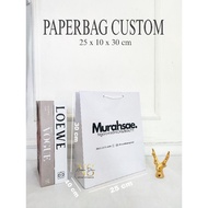 CUSTOM PAPERBAG BAG / paper bag 25 x 10 x 30 cm / Paper bag