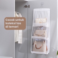 Inaso Rak Gantung Tas 6 Sekat 8 Sekat / Gantungan Tas / Bag Storage / Bag Organizer / Tempat Penyimp