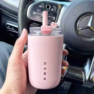 SMEG Stainless Steel Insulated Travel Tumbler with Spill Resistant Lid and Straw - 240ML