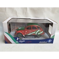 [Ready Stock 1 Set] SOLIDO 1/18 CITROEN 2CV6 1982 CITROEN Car Model Alloy Can Open Left Right Door F