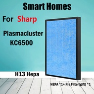 Compatible Replacement H13 Hepa Anti bacterial Filter for Sharp Air Purifier Plasmacluster KC6500