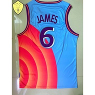 newNO.1♘Space Basketball Jersey Jam Cosplay Costume Tune Squad #6 James Top Shorts Goon Squad A New
