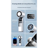 Portable Handheld Fan Usb Charging Adjustable Speed Digital Display Fan Foldable Design High Speed F