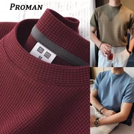 【READY STOCK】ProMan t shirt for man baju lelaki waffle black tshirt lengan pendek men shirt korean s
