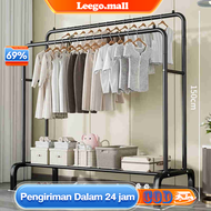 LG Double Stand Hanger Gawang Besi Kuat Stand Hanger Butik Bazar Display Rak Gantungan Baju Aestheti