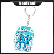 Kool 67 Number Letter Designs Fashion Acrylic Keychain Suitable for Keys Bags