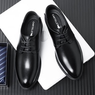 KY/🏅Cartelo Crocodile（CARTELO）Men's Leather Shoes Business British Style Cowhide Dress Shoes Versatile Texture Office Me