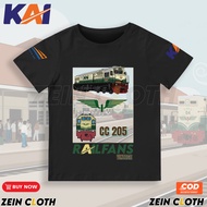 Children's T-shirt T-shirt RAILFANS VINTAGE CC 201 33 01 Cotton Combed 30s DTF Screen Printing Boys'