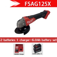 [100% authentic] Milwaukee_FSAG125 brushless grinder 18V 6.0Ah lithium battery electric angle grinde