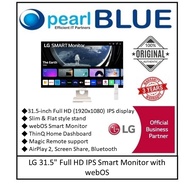 LG 31.5" 32SR50F-W Full HD IPS Smart Monitor with webOS