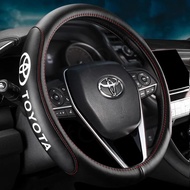 Leather steering wheel cover car accessories For Toyota wigo accessories 2021 steering wheel cover h