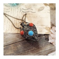 老件.早期手工鍍銀金屬鼻煙壺.含鏈金屬抹棒香水瓶吊飾吊墜.擺件