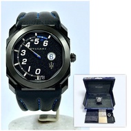 寶格麗 - 瑪莎拉蒂 (型號：BGO 41 S R)、原裝黑色橡膠紋理面、DLC+精鋼跳時皮帶錶(41 mm)、BVL 262自動機芯、原裝皮帶連摺疊扣(大全套)  (Serial Number：PO