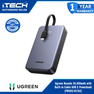 Ugreen Nexode 20,000mAh with Built-in Cable USB C Powerbank (PB505/45762)