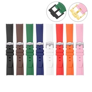 20mm 21mm Rubber Watch Strap for Rolex Deepsea For Omega Watch AT150 SeaMaster 007 Arc Curved End Men Women Watchbelt
